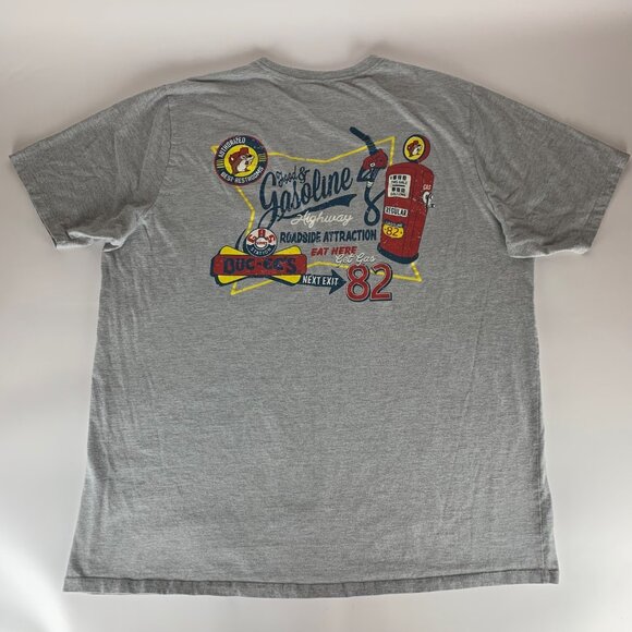 Buc-ees Gray Short Sleeve Crewneck Shirt Mens 2XL XXL - Picture 1 of 5